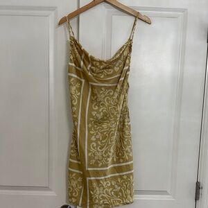 Forever 21 Gold Floral Mini Dress